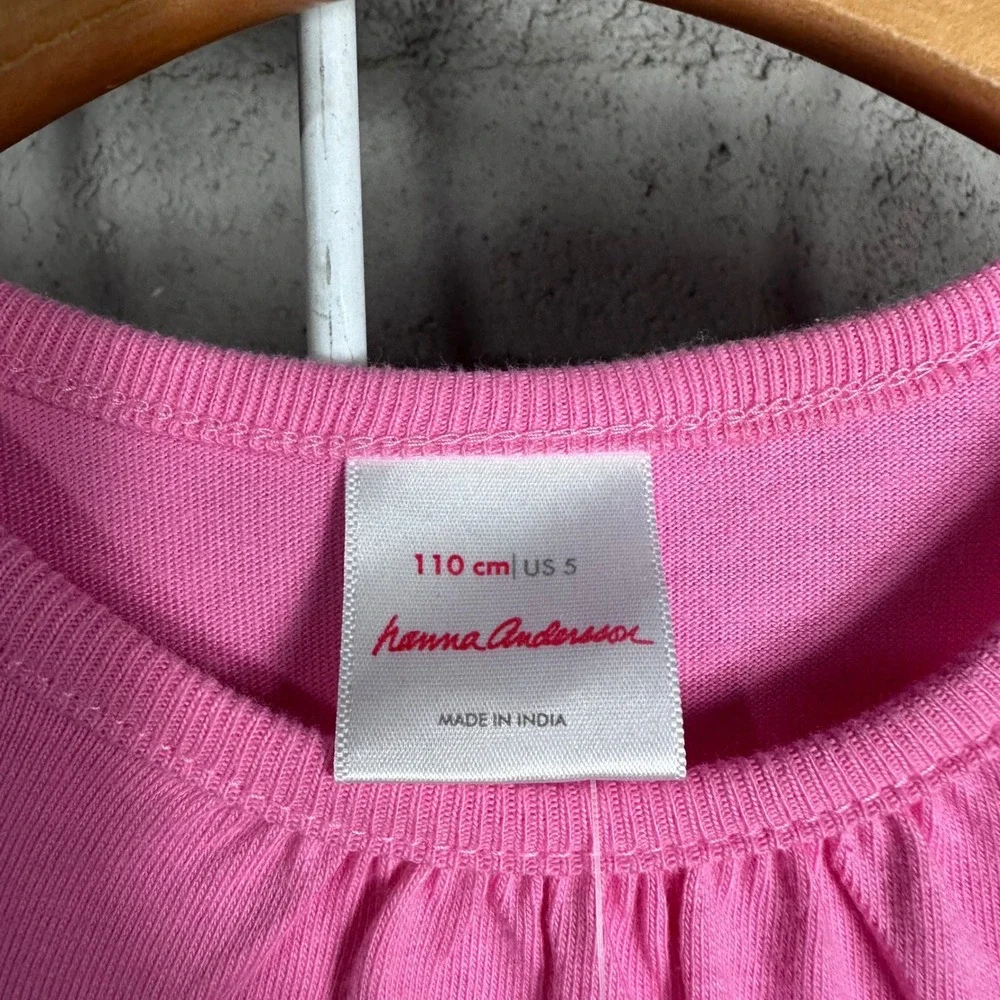 Hanna Andersson Girls Colorblock‎ Tiered Dress Pink Green Blue NWT Size 110 US 5